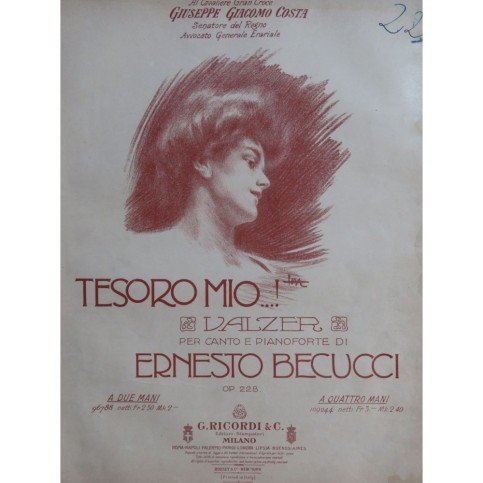 BECUCCI Ernesto Tesoro Mio ! Piano