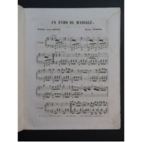 SANSON Raoul Un Écho de Mabille Piano XIXe siècle