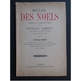 SABOLY Nicolas Recueil des Noëls en Langue Provençale Chant Piano