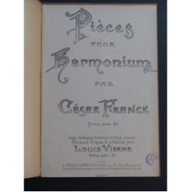 FRANCK César Cinq Pièces pour Harmonium
