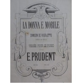 PRUDENT Émile La Donna e Mobile Verdi Piano ca1860