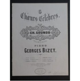 GOUNOD Charles Faust Choeur des Soldats Piano ca1866