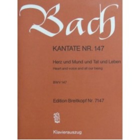 BACH J. S. Cantata No 147 Chant Piano 1981