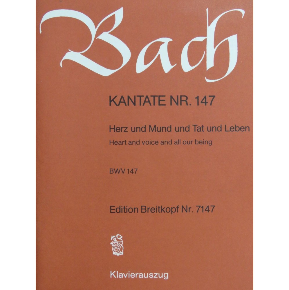 BACH J. S. Cantata No 147 Chant Piano 1981