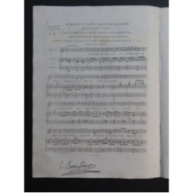 BERTON H. Romance d'Aline No 2 Chant Piano ou Harpe ca1820