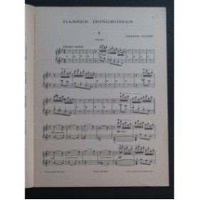 BRAHMS Johannes Danses Hongroises Cahier No 1 Piano 4 mains 1950