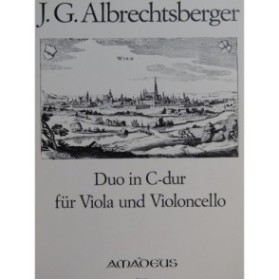 ALBRECHTSBERGER Johann Georg Duo in C dur Alto Violoncelle 1977