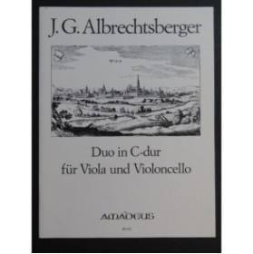 ALBRECHTSBERGER Johann Georg Duo in C dur Alto Violoncelle 1977