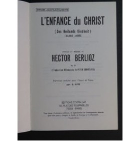 BERLIOZ Hector L'Enfance du Christ Chant Piano