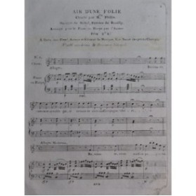 MÉHUL Air d'une Folie Chant Piano ou Harpe ca1810