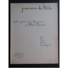 ROUSSEL Albert Joueurs de flûte Krishna Piano Flûte 1955