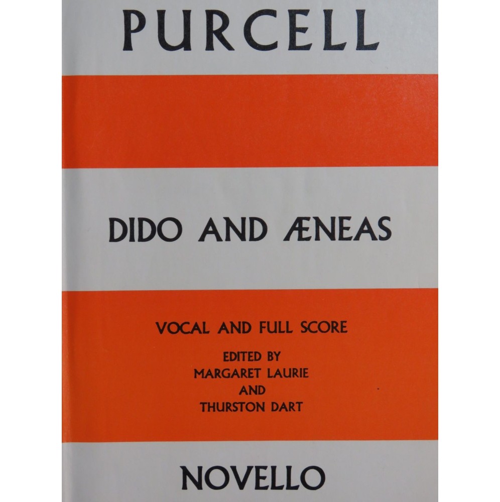 PURCELL Henry Dido and Aeneas Opéra Chant Piano