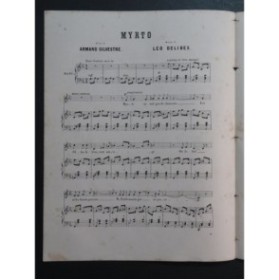 DELIBES Léo Myrto Chant Piano 1869