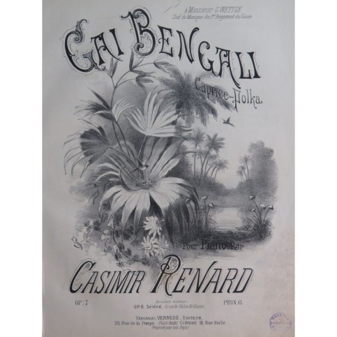 RENARD Casimir Gai Bengali Piano XIXe siècle