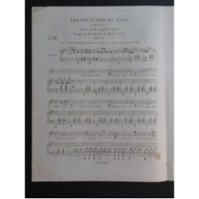 DE BEAUPLAN Amédée Les Souvenirs du Pays Chant Piano ca1820