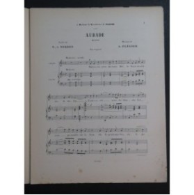 FLÉGIER A. Aubade Chant Piano 1894
