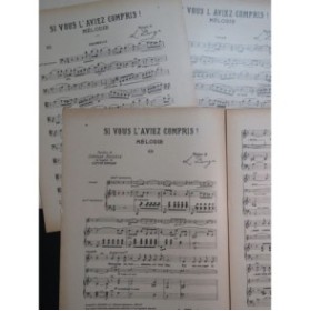 DENZA Luigi Si vous l'aviez compris ! Chant Piano Violon ou Violoncelle 1919