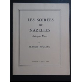 POULENC Francis Les Soirées de Nazelles Piano 1961