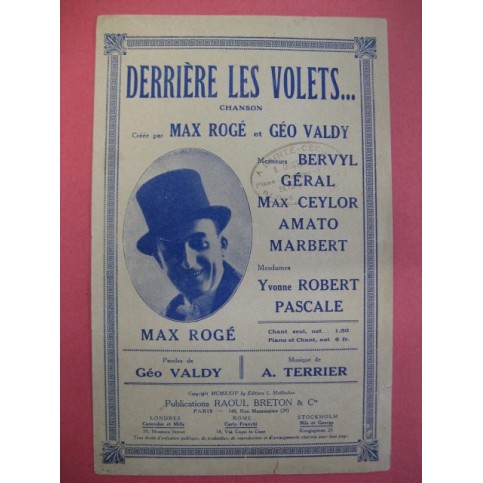 Derrière les volets (Valdy/Terrier) par Max Rogé 1924