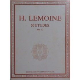 LEMOINE Henry 50 Etudes faciles et progressives op 37 Piano 1991