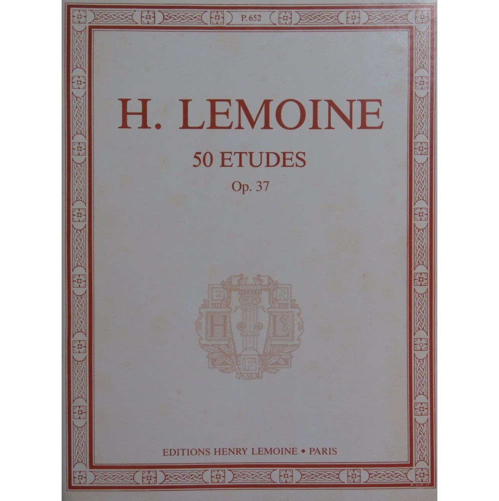 LEMOINE Henry 50 Etudes faciles et progressives op 37 Piano 1991