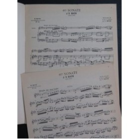 BACH J. S. Sonate No 6 Piano Flûte