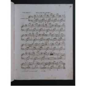 ADAM Adolphe Mélange sur Henry V op 50 Piano ca1830