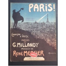MERCIER René Paris ! H. Armengol Chant Piano 1919