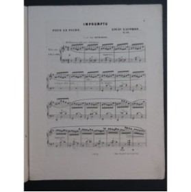 LACOMBE Louis Impromptu Piano ca1895