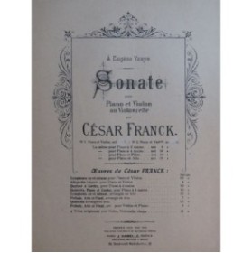 FRANCK César Sonate Piano Violon