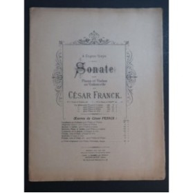FRANCK César Sonate Piano Violon