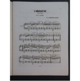 NAUWELAERS F. L'Amaranthe Piano XIXe siècle