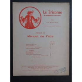 DE FALLA Manuel Danse de la Meunière Piano ca1925