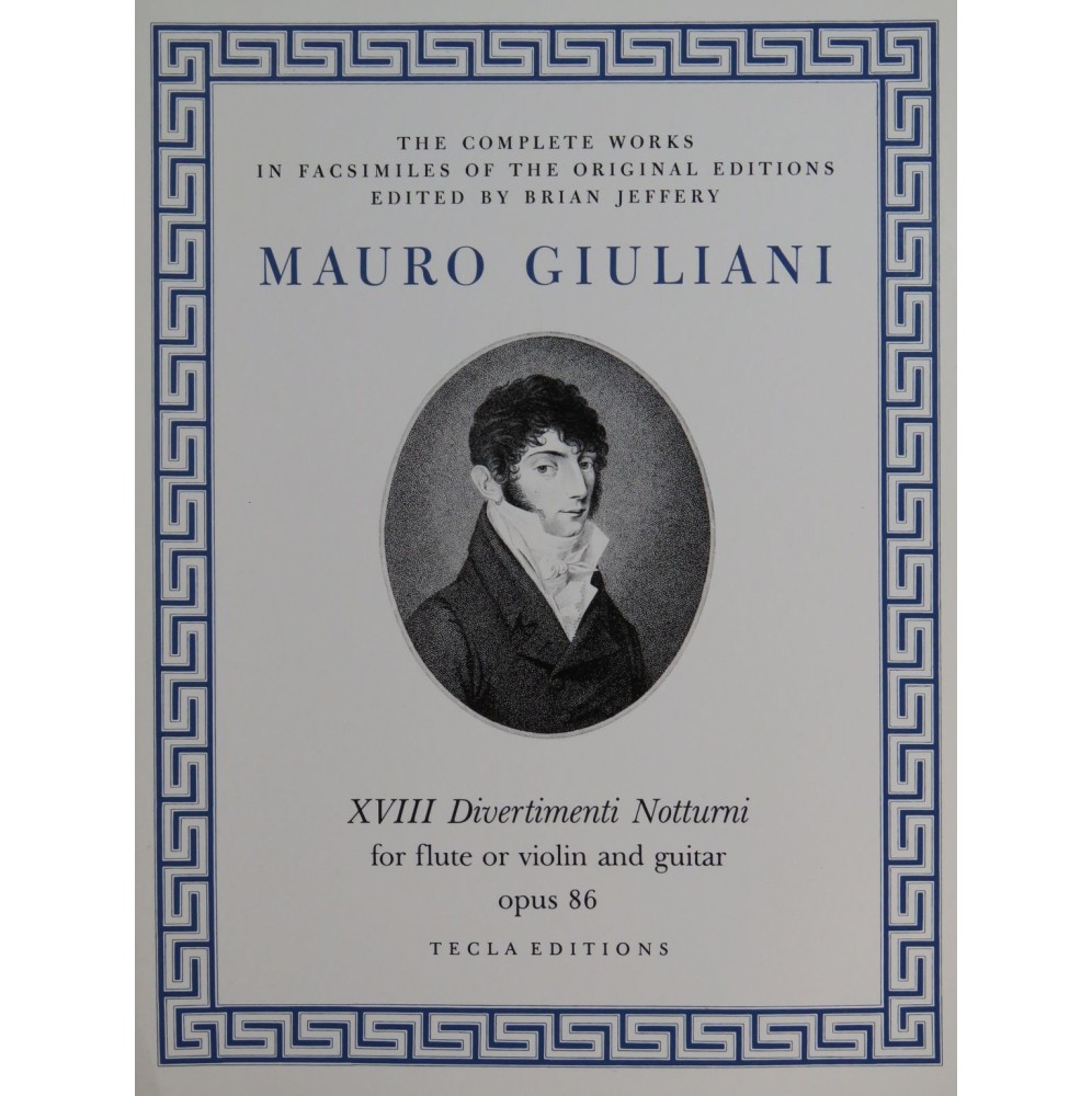 GIULIANI Mauro 18 Divertimenti Notturni op 86 Flûte ou Violon Guitare 1987
