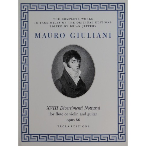 GIULIANI Mauro 18 Divertimenti Notturni op 86 Flûte ou Violon Guitare 1987