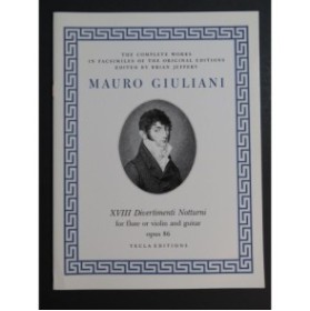 GIULIANI Mauro 18 Divertimenti Notturni op 86 Flûte ou Violon Guitare 1987