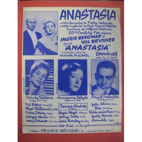 Anastasia (P. Delanoé - P.F. Webster/A. Newman) 1956