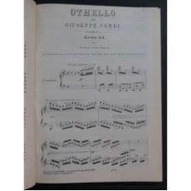 VERDI Giuseppe Othello en allemand Opéra Chant Piano 1952