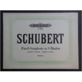SCHUBERT Franz Symphonie Si min 2 Pianos 8 mains
