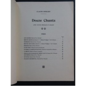 DEBUSSY Claude Douze Chants Chant Piano 1968