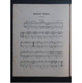 MOZART W. A. Marche Turque Piano 4 mains ca1870