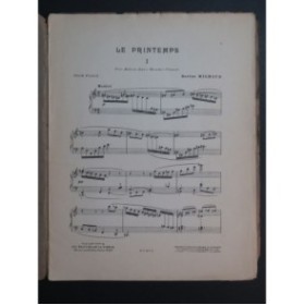 MILHAUD Darius Printemps Cahier No 1 Piano 1920