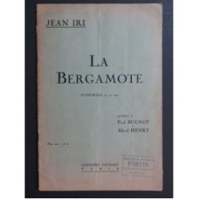 IRI Jean La Bergamote Pastorale Chant Piano 1935