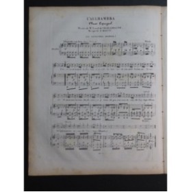MASINI F. L'Allhambra Chant Espagnol Chant Piano 1835