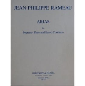 RAMEAU Jean-Philippe Arias Chant Flûte Piano