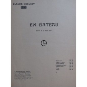 DEBUSSY Claude En Bateau Piano Violoncelle 1909