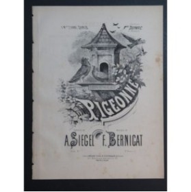 BERNICAT F. La Pigeonne Chant Piano ca1880