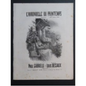 DESSAUX Louis L'Hirondelle du Printemps Chant Piano ca1850