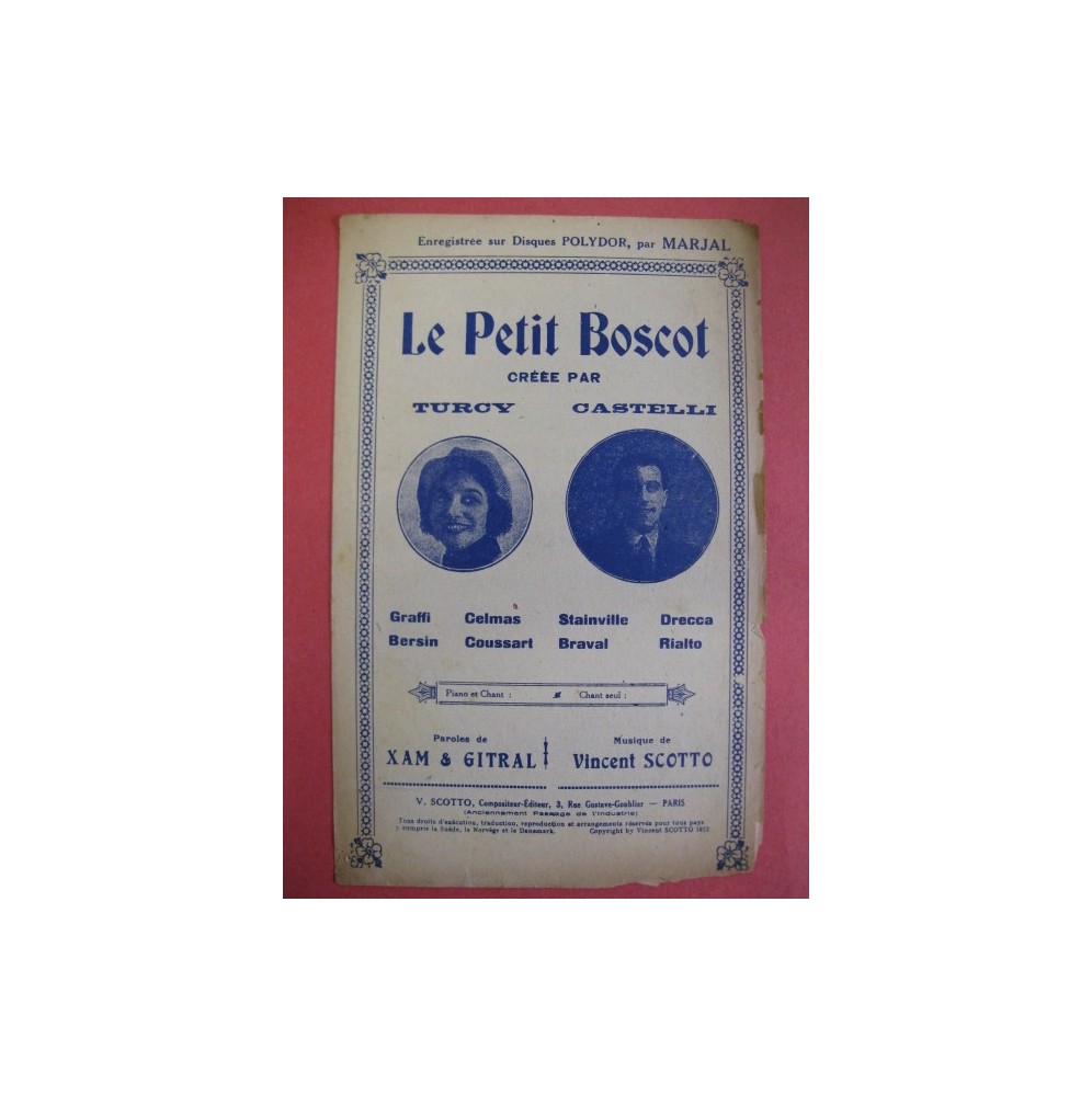 Le petit Boscot - Gitral et Scotto 1912
