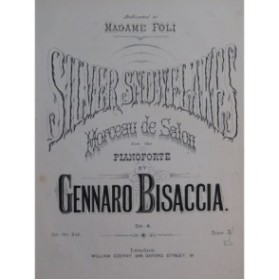 BISACCIA Gennaro Silver Snowflakes Piano XIXe siècle